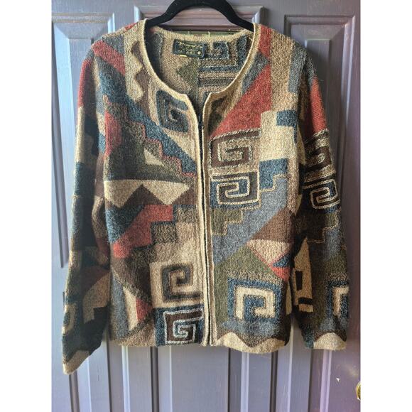 Perez Sweaters - Vintage 100% Baby Alpaca Zip up Cardigan Womens Size Small Fits Like A Medium